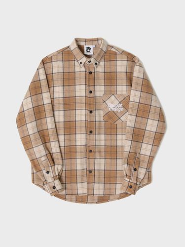 Brown flannel checkered shirt - conceptcollege - Modalova