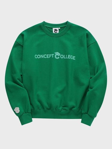 Basic Line Logo Green Sweat Shirt [Universal for M - conceptcollege - Modalova