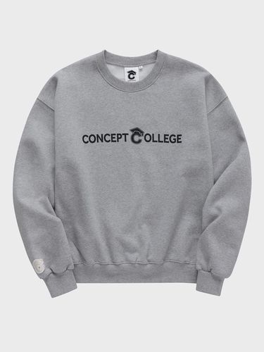 Basic Line Logo Gray Sweat Shirt - conceptcollege - Modalova