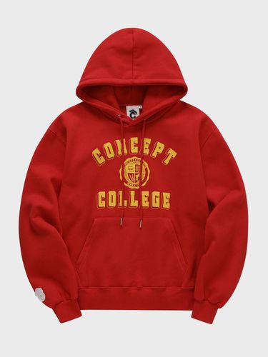 Classic Big Logo Deep Red Hoodie - conceptcollege - Modalova