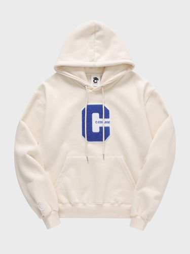 Mix C Patch Light Beige Hoodie - conceptcollege - Modalova