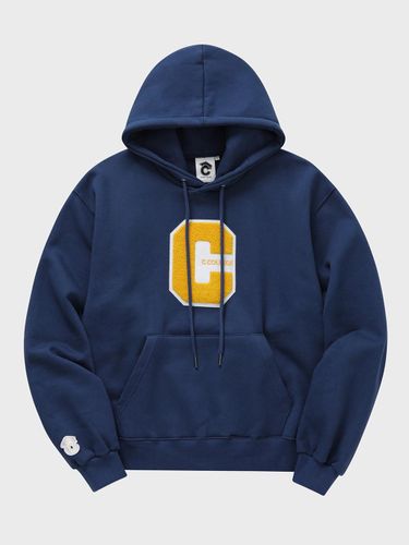 Mix C Patch Vintage Navy Hoodie - conceptcollege - Modalova