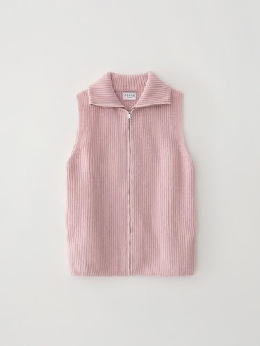 Cashmere Zip-Up Vest Pink - TERRE DE CASHMERE - Modalova