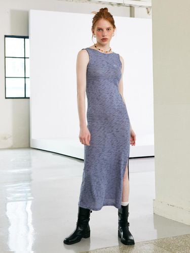 SLUB SLEEVELESS DRESS_BLUE - Rennesmia - Modalova