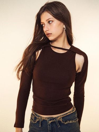 BOLERO LAYERED TEE_BROWN - Rennesmia - Modalova