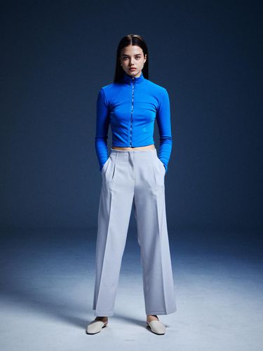 High waist wide slacks L / Grey - Rennesmia - Modalova