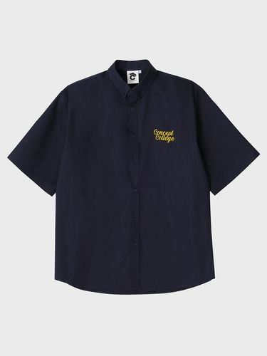 Yellow Dream Star Soft Navy Short-Sleeved Shirt [U - conceptcollege - Modalova