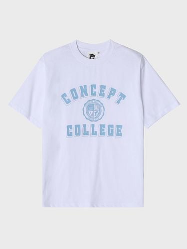 Sky Blue Classic Big Logo Crew Neck Short-Sleeve T-shirt - conceptcollege - Modalova