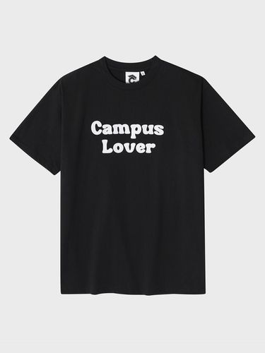 Embossed 'Campus Lover' Short-Sleeved T-Shirt - conceptcollege - Modalova