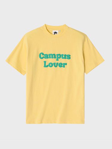 Embossed 'Campus Lover' Short-Sleeved T-Shirt - conceptcollege - Modalova