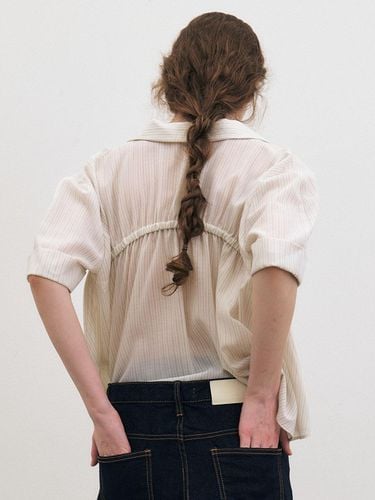 Summer wool half - sleeve shirt - Beige - Et demain - Modalova