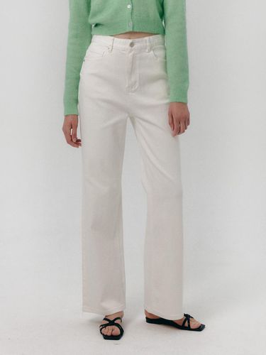 Straight white pants - AUBE UE - Modalova