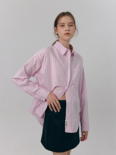 Aube Ue] Cotton Stripe Shirt_Pink - AUBE UE - Modalova