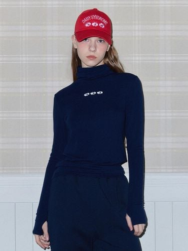 D, D, D SLIM TURTLE NECK TOP_navy - DAISY SYNDROME - Modalova