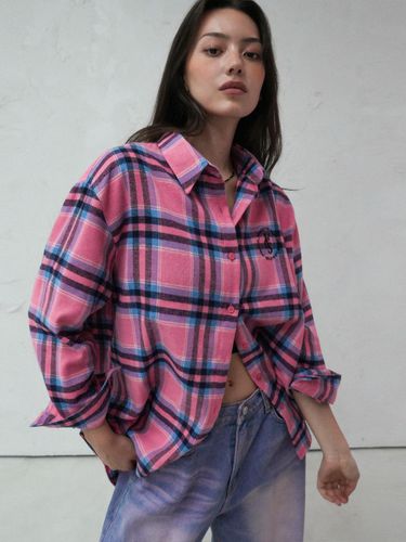 Pop Over Check Shirt PINK - vivacious - Modalova