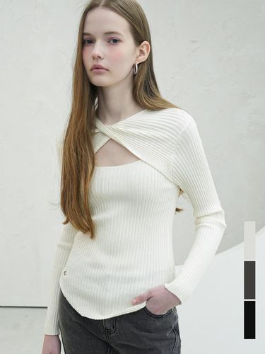 Double Rib Twist Knitwear - 3COL - vivacious - Modalova