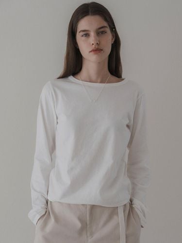 Long Sleeve Premium Cotton T-shirt [Beige] - THE MITTEN - Modalova