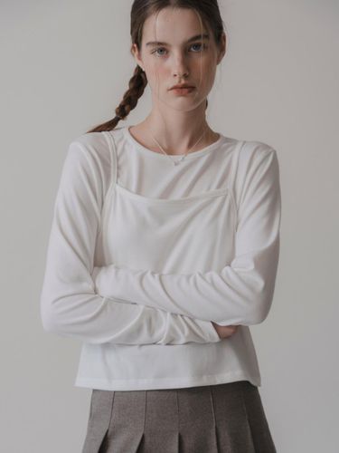 Layered t shirt (ivory) - THE MITTEN - Modalova