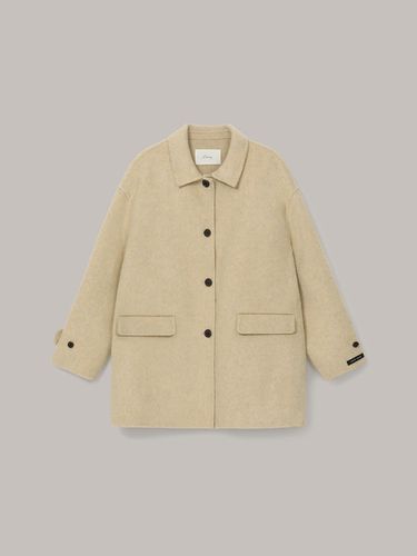 Wool Handmade Half Coat - Beige - Laminez - Modalova