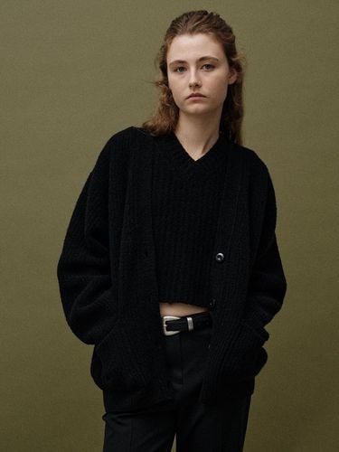 Garine Wool Cardigan (Black) - NOTHING WRITTEN - Modalova