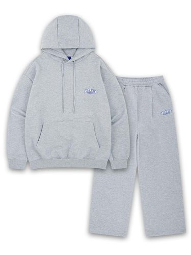 SET] DOLPHIN SILICONE PRINT HOODIE & TUCK PANTS M - DOLPHIN WAVE APPAREL - Modalova