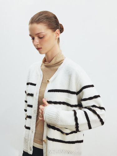 Stripe Knit Cardigan KK4AD3450_09 - JOY GRYSON - Modalova