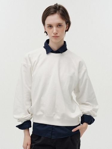 Cotton Crewneck Sweatshirt (White) - NOTHING WRITTEN - Modalova