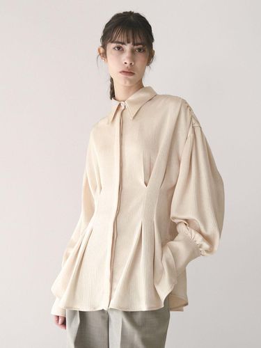 Volume oversized crinkle Shirt - Beige - Et demain - Modalova