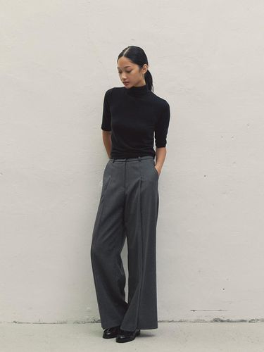 BASIC WIDE PANTS GRAY MBBFPA01903 - MAKE A TOAST - Modalova