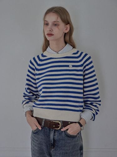 TINA STRIPE KNIT TOP_2COLORS_BLUE - HAINT - Modalova