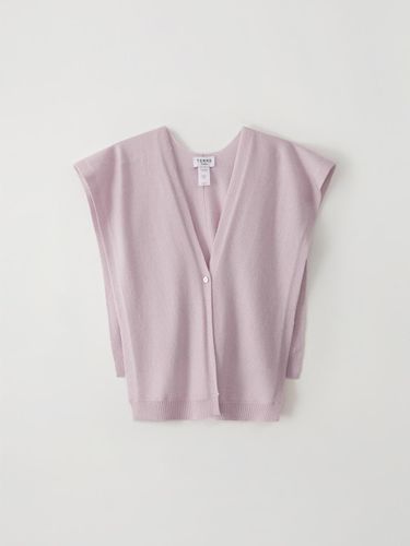 Cashmere button muffler cardigan Light lavend - TERRE DE CASHMERE - Modalova