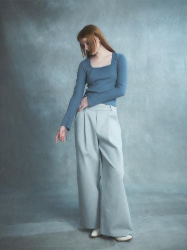 BANDING WIDE PANTS_GREY - Rennesmia - Modalova