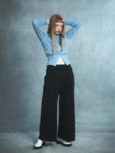 BANDING WIDE PANTS_BLACK - Rennesmia - Modalova