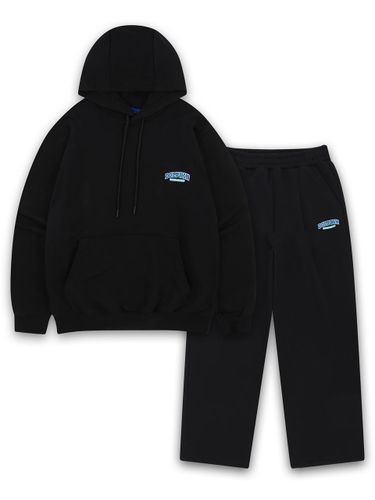 SET] DOLPHIN SILICONE PRINT HOODIE & TUCK PANTS B - DOLPHIN WAVE APPAREL - Modalova