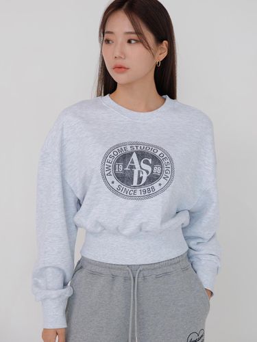 Circle Symbol Cropped Sweatshirt - Awesomestudio - Modalova