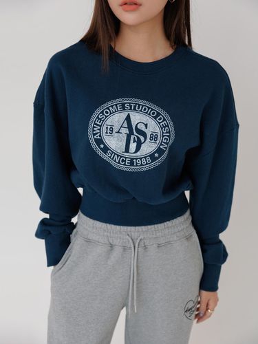 Circle Symbol Cropped Sweatshirt - Awesomestudio - Modalova