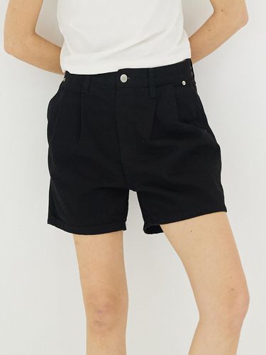 Color Short Denim Pants Black - Awesomestudio - Modalova