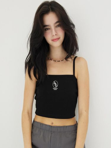 Crop Top Signature Sleeveless Black - Awesomestudio - Modalova