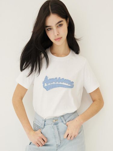 Awesome Denim Patch Short Sleeve T-shirt - Awesomestudio - Modalova