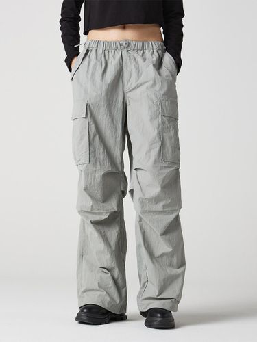 Nylon cargo para suit pants light gray - Awesomestudio - Modalova