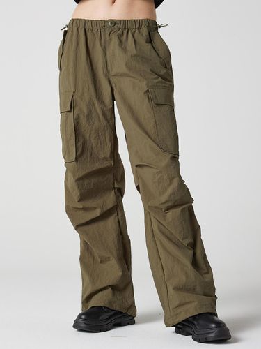 Nylon cargo para suit pants khaki - Awesomestudio - Modalova