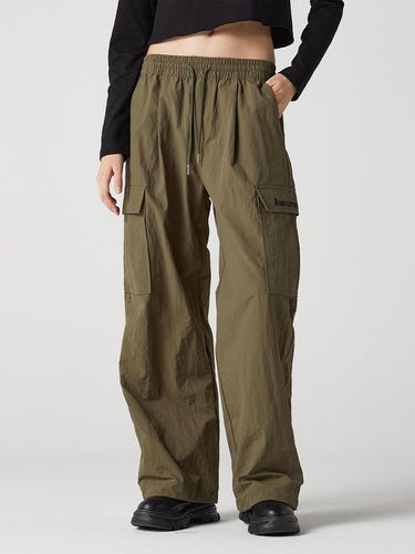 Nylon one-tuck cargo pants khaki - Awesomestudio - Modalova