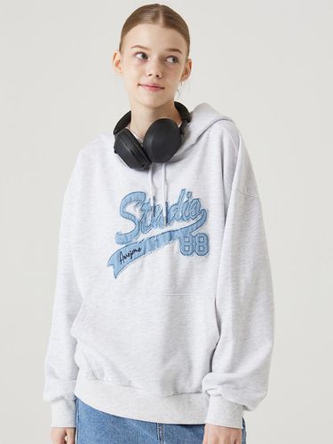 Studio denim patch hooded Sweatshirt - Awesomestudio - Modalova