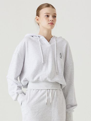 Open neck cropped hooded Sweatshirt - Awesomestudio - Modalova