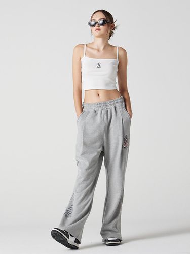 Two-way wide sweater jogger pants melange gray - Awesomestudio - Modalova