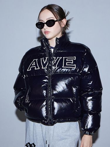 High Glossy Short Padded Jacket - Awesomestudio - Modalova