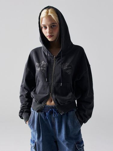 Pigment Cropped Hooded Zip-Up - Awesomestudio - Modalova