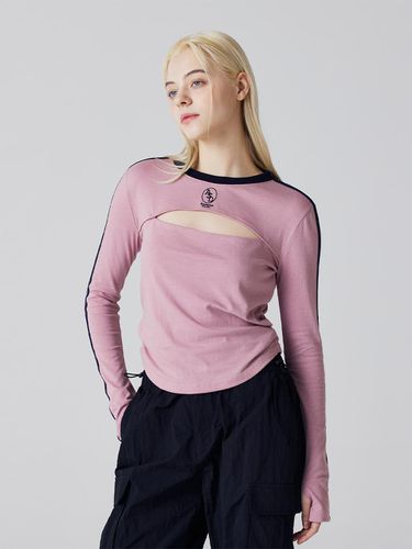 Chest slit cropped long-sleeve T-shirt indipink - Awesomestudio - Modalova