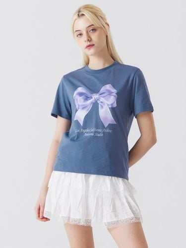 Ribbon Digital Print Short-Sleeved T-Shirt Indie B - Awesomestudio - Modalova