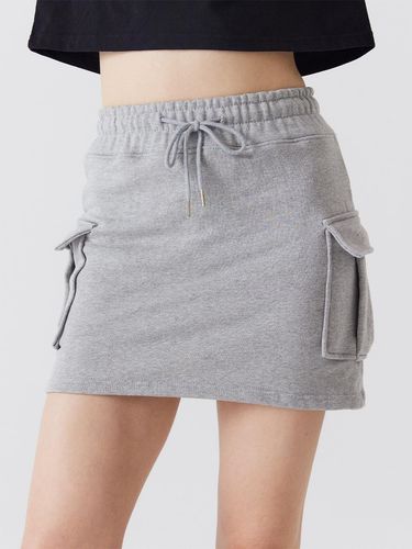 Cargo sweater mini skirt melange gray - Awesomestudio - Modalova